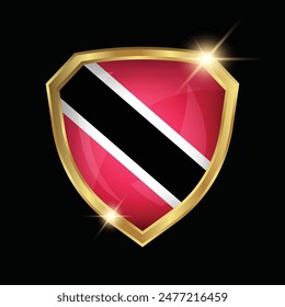 Trinidad and Tobago Flag Golden Shield Logo