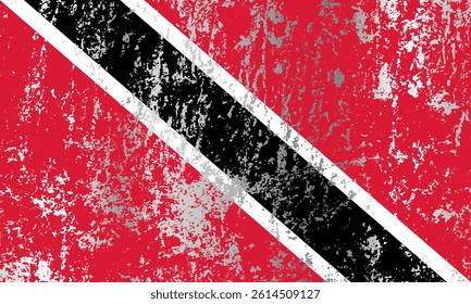 Trinidad and Tobago flag with grunge effect.