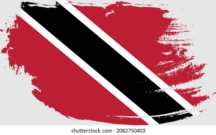 Trinidad and Tobago flag in grunge style