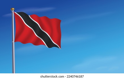 Trinidad and Tobago Flag for Independence Day Background  Vector Illustration