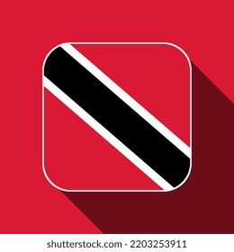 Trinidad and Tobago flag, official colors. Vector illustration.
