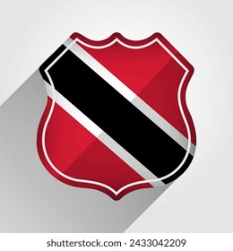 Trinidad and Tobago Flag Road Sign Illustration