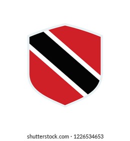 Trinidad and Tobago flag. Trinidad and Tobago shield flag.