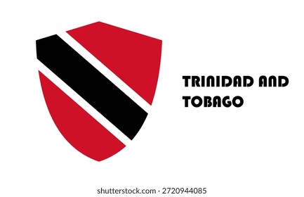 Bandera de Trinidad y Tobago en forma de escudo (insignia)