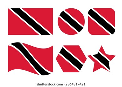 Trinidad and Tobago flag simple illustration for independence day or election