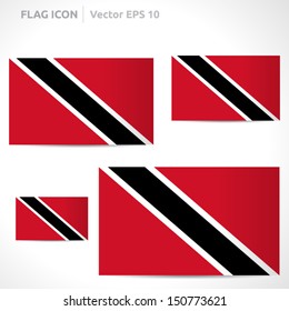 Trinidad and Tobago flag template | vector symbol design | color red white and black | icon set