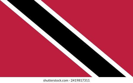 Trinidad and Tobago Flag Vector Design Stock Illustration