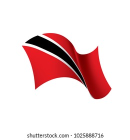 trinidad and tobago flag, vector illustration on a white background