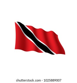 trinidad and tobago flag, vector illustration on a white background