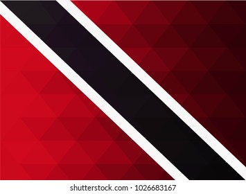  Trinidad and Tobago Flag vector illustration.  Trinidad and Tobago Flag. National Flag of  Trinidad and Tobago. Mosaic flag. Vector