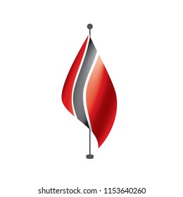 trinidad and tobago flag, vector illustration on a white background