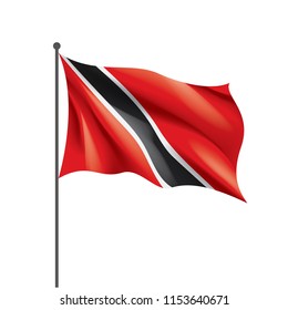 trinidad and tobago flag, vector illustration on a white background