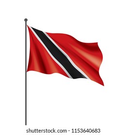 trinidad and tobago flag, vector illustration on a white background