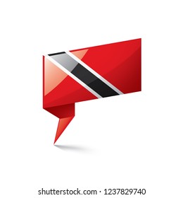 trinidad and tobago flag, vector illustration on a white background