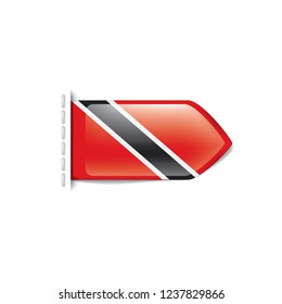 trinidad and tobago flag, vector illustration on a white background