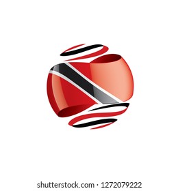 trinidad and tobago flag, vector illustration on a white background