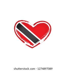 trinidad and tobago flag, vector illustration on a white background
