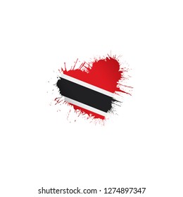 trinidad and tobago flag, vector illustration on a white background