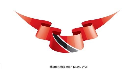 trinidad and tobago flag, vector illustration on a white background