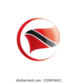 trinidad and tobago flag, vector illustration on a white background