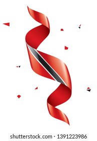 trinidad and tobago flag, vector illustration on a white background