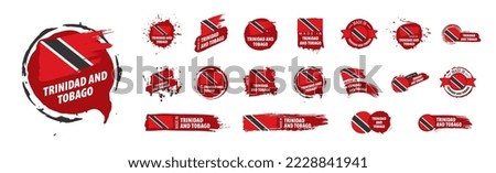 Trinidad and Tobago flag, vector illustration on a white background