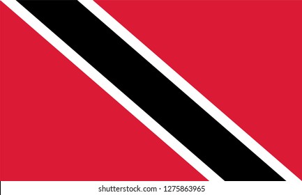 Trinidad and Tobago Flag, Vector image and icon