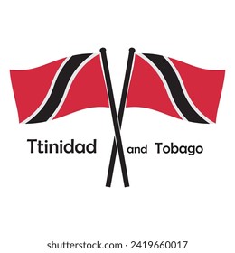 Trinidad and Tobago flag vector isolated on white background.