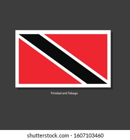 Trinidad and Tobago flag Vector Square Icon