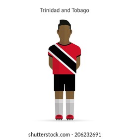 Trinidad and Tobago football player. Soccer uniform. Vector illustration.