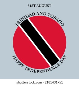 Trinidad and tobago happy independence day banner.Vector illustration.