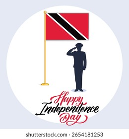 Dia da Independência de Trinidad e Tobago. 31 de agosto. 31 de agosto. Independência, Dia Nacional, Bandeira, Design Tipográfico, Conceito Criativo. Modelo para banner, cartaz, propaganda, cartão postal