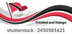 Trinidad and Tobago Independence Day card, August 31. Banners


