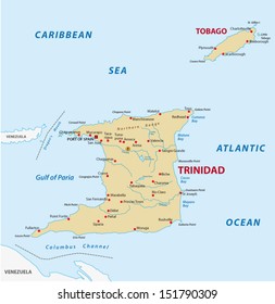 Trinidad And Tobago Map