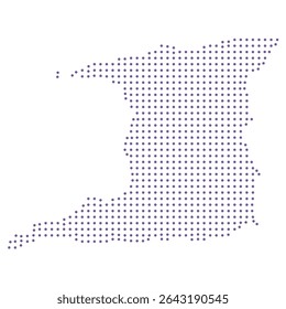 Trinidad e Tobago mapa pontilhado padrão design roxo círculo