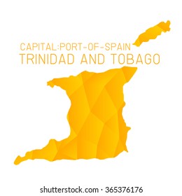 Trinidad and Tobago map geometric texture background