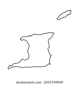Trinidad y Tobago diseño de ícono de mapa de Vector