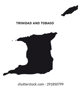 Trinidad and Tobago map vector
