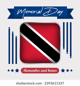 Trinidad and Tobago Memorial Day Vector Illustration