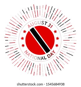 Trinidad and Tobago national day badge. Independence from the United Kingdom in 1962. Celebrated on August 31.