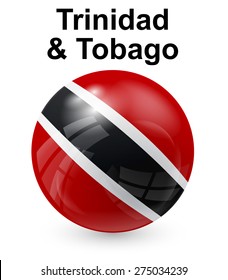trinidad and tobago official state button ball flag 