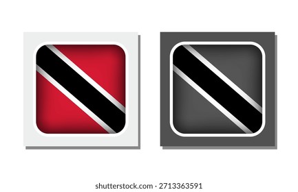 Trinidad and Tobago Square Rounded Flag Icon