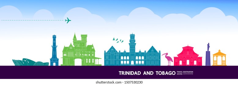 Trinidad and Tobago travel destination grand vector illustration.