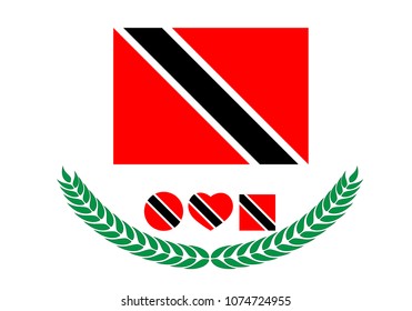 Trinidad-and-tobago Flag vector illustration. trinidad-and-tobago Flag. National Flag of trinidad-and-tobago on white background 