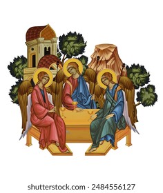 Trinitian in Byzantine style isolated