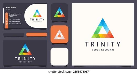 Trinity Icon Vector Logo Template Illustration Design.