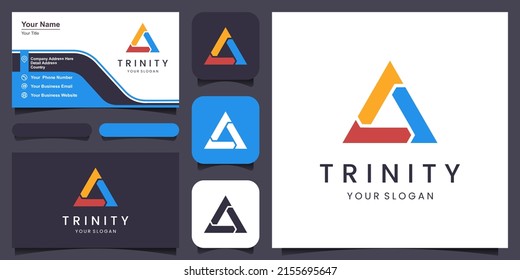 Trinity Icon Vector Logo Template Illustration Design.
