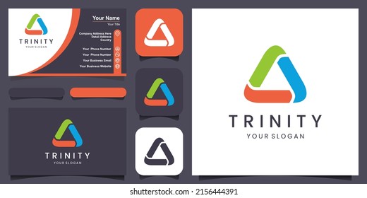 Trinity Icon Vector Logo Template Illustration Design.