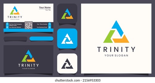 Trinity Icon Vector Logo Template Illustration Design.