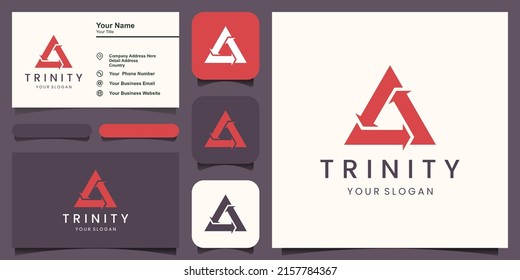 Trinity Icon Vector Logo Template Illustration Design.